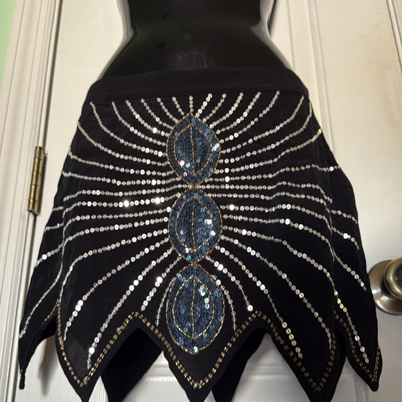 Spell Black Mazzy Sequin Star Mini Skirt Boho Festival Summer Love Hippie Size 8 - Picture 4 of 12